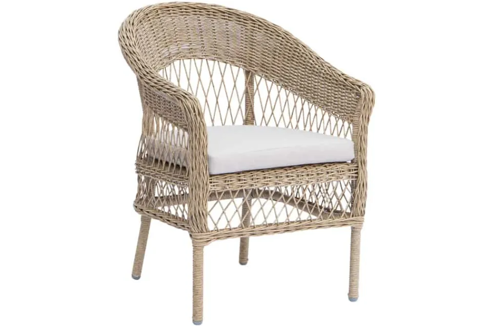 Riess-Ambiente Haus & Garten|Sitzgruppen > In- und Outdoor Garten-Set ELYSEE natur taupe Polyrattan Aluminium inkl. Tisch Kissen