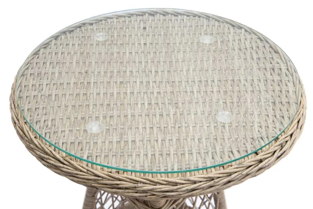 Riess-Ambiente Haus & Garten|Sitzgruppen > In- und Outdoor Garten-Set ELYSEE natur taupe Polyrattan Aluminium inkl. Tisch Kissen