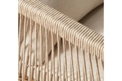 Riess-Ambiente Mehr...|Massivholz Gartenmöbel > In- und Outdoor Gartenstuhl BALI ROPE natur beige Akazie wetterfest mit Armlehne Kissen