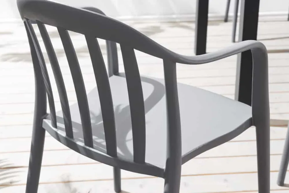 Riess-Ambiente Haus & Garten|Gartenstühle > In- und Outdoor Gartenstuhl STUDIO ITALIA anthrazit stapelbar wetterfest