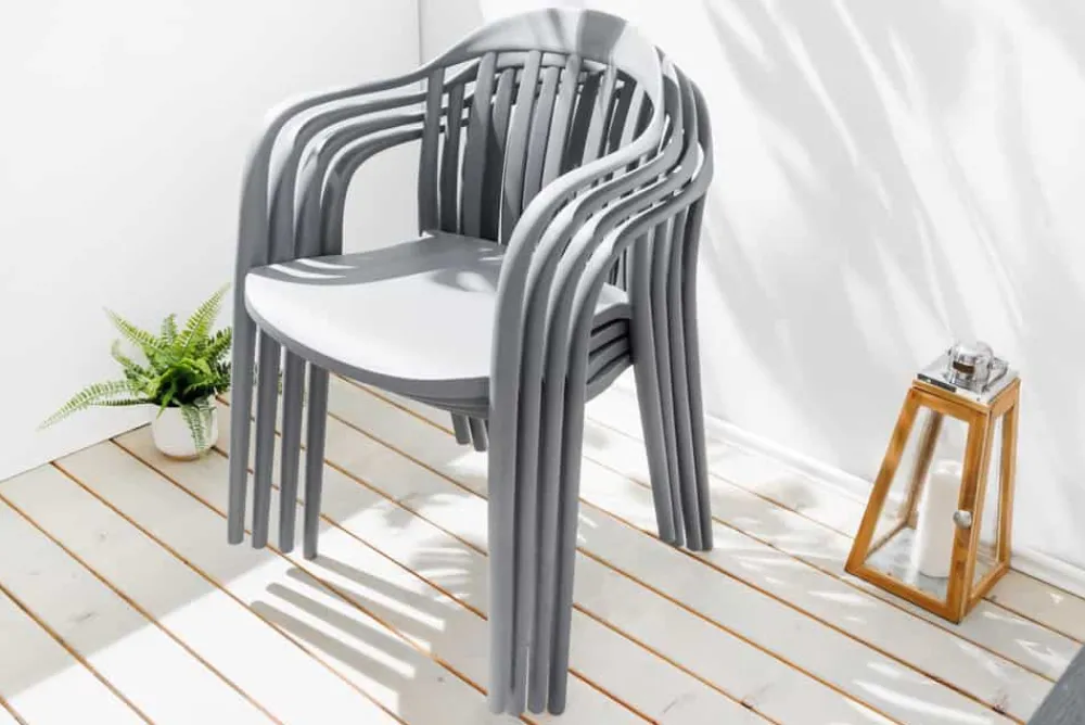 Riess-Ambiente Haus & Garten|Gartenstühle > In- und Outdoor Gartenstuhl STUDIO ITALIA anthrazit stapelbar wetterfest