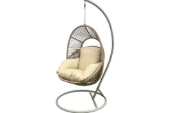 Riess-Ambiente Haus & Garten|Hängesessel > In- und Outdoor Hängesessel AIR ROPE beige greige inkl. Kissen