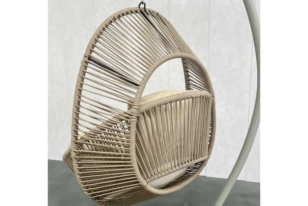 Riess-Ambiente Haus & Garten|Hängesessel > In- und Outdoor Hängesessel AIR ROPE beige greige inkl. Kissen