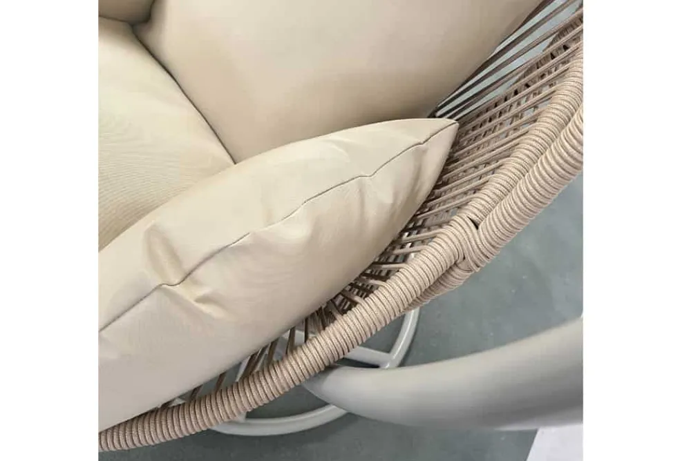Riess-Ambiente Haus & Garten|Hängesessel > In- und Outdoor Hängesessel AIR ROPE beige greige inkl. Kissen