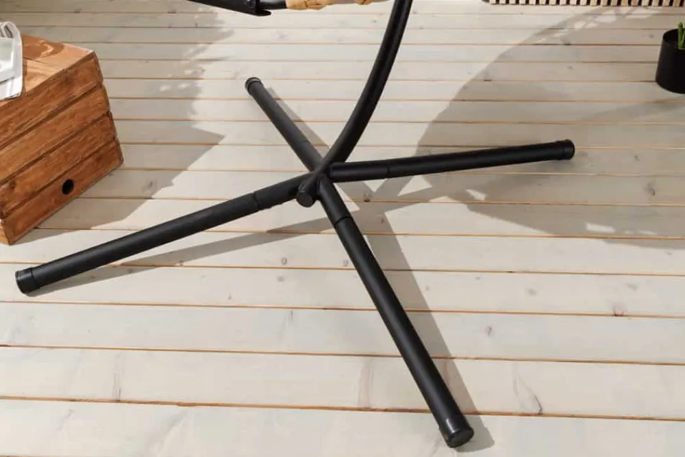 Riess-Ambiente Haus & Garten|Sessel > In- und Outdoor Hängesessel IBIZA natur beige Rattan mit Gestell wetterfest inkl. Kissen