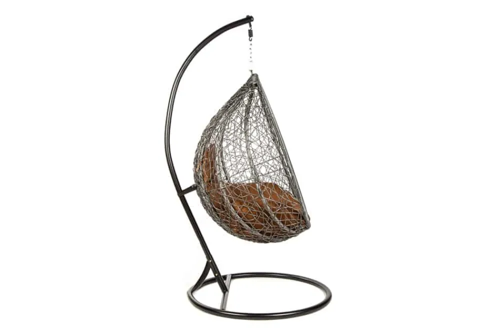 Riess-Ambiente Haus & Garten|Hängesessel > In- und Outdoor Hängesessel LOFT anthrazit Hängestuhl inkl. Kissen wetterfest