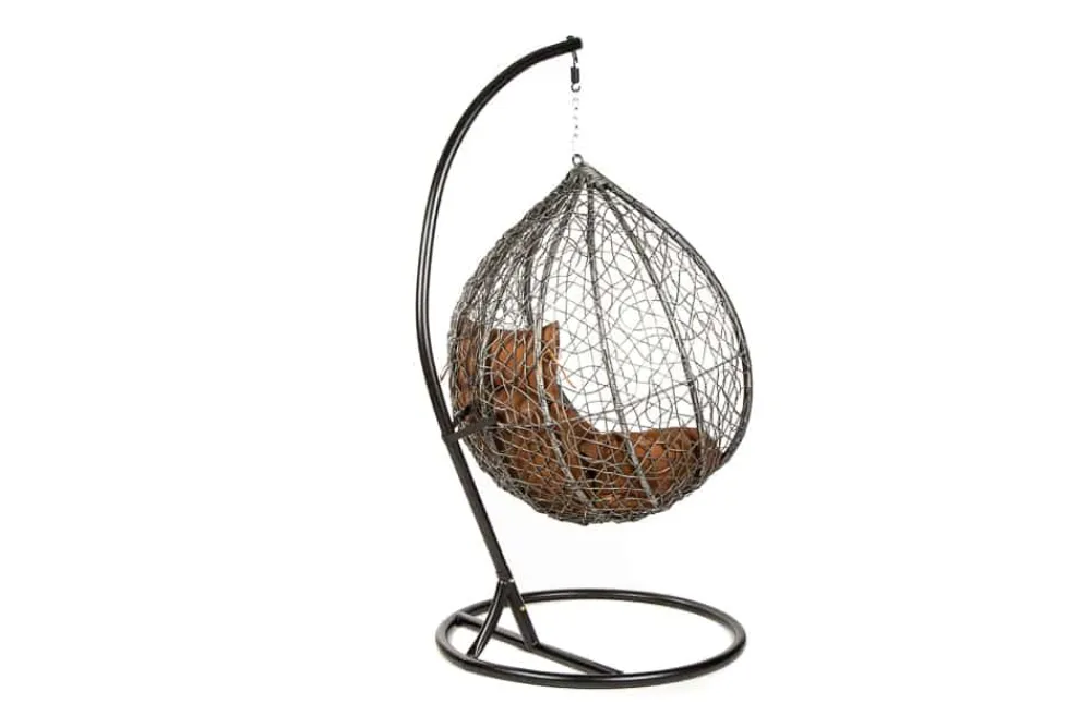 Riess-Ambiente Haus & Garten|Hängesessel > In- und Outdoor Hängesessel LOFT anthrazit Hängestuhl inkl. Kissen wetterfest