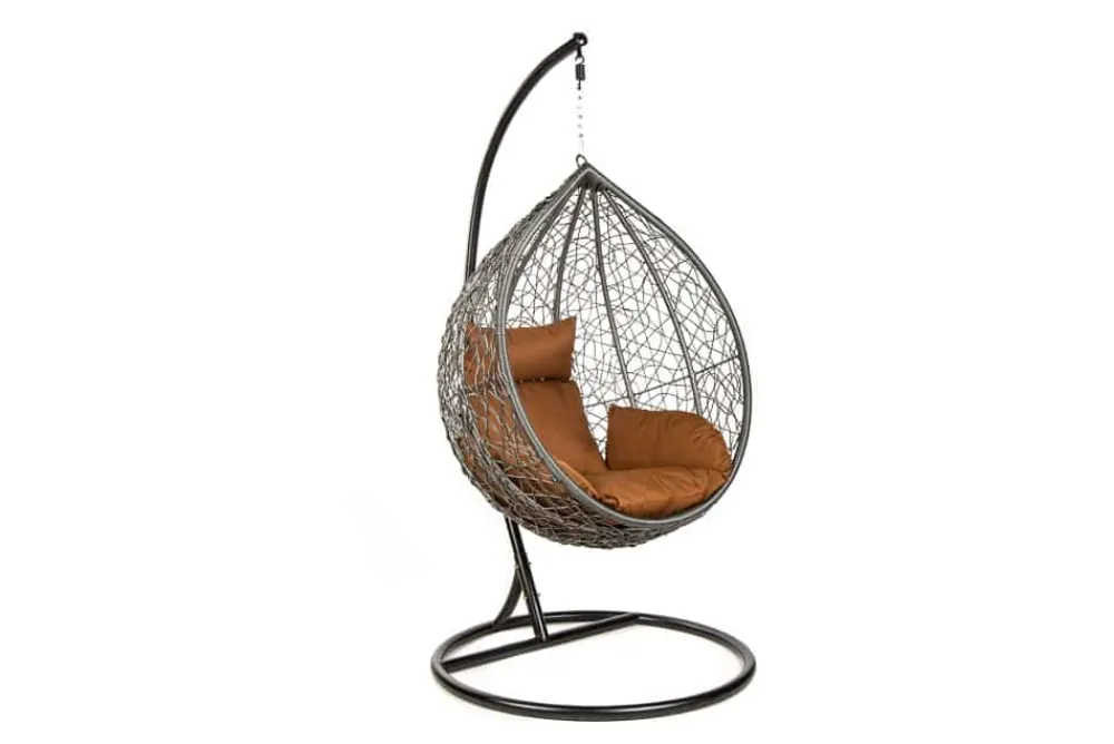 Riess-Ambiente Haus & Garten|Hängesessel > In- und Outdoor Hängesessel LOFT anthrazit Hängestuhl inkl. Kissen wetterfest
