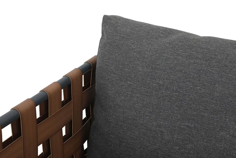Riess-Ambiente Haus & Garten|Sessel > In- und Outdoor Lounge-Sessel UNIQUE 70cm schwarz braun grau Aluminium inkl. Kissen