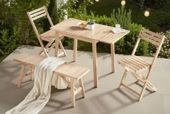Riess-Ambiente Haus & Garten|Mehr... > In- und Outdoor Sitzbank BALI 110cm natur hell Akazienholz wetterfest Balkonbank