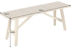 Riess-Ambiente Haus & Garten|Mehr... > In- und Outdoor Sitzbank BALI 110cm natur hell Akazienholz wetterfest Balkonbank