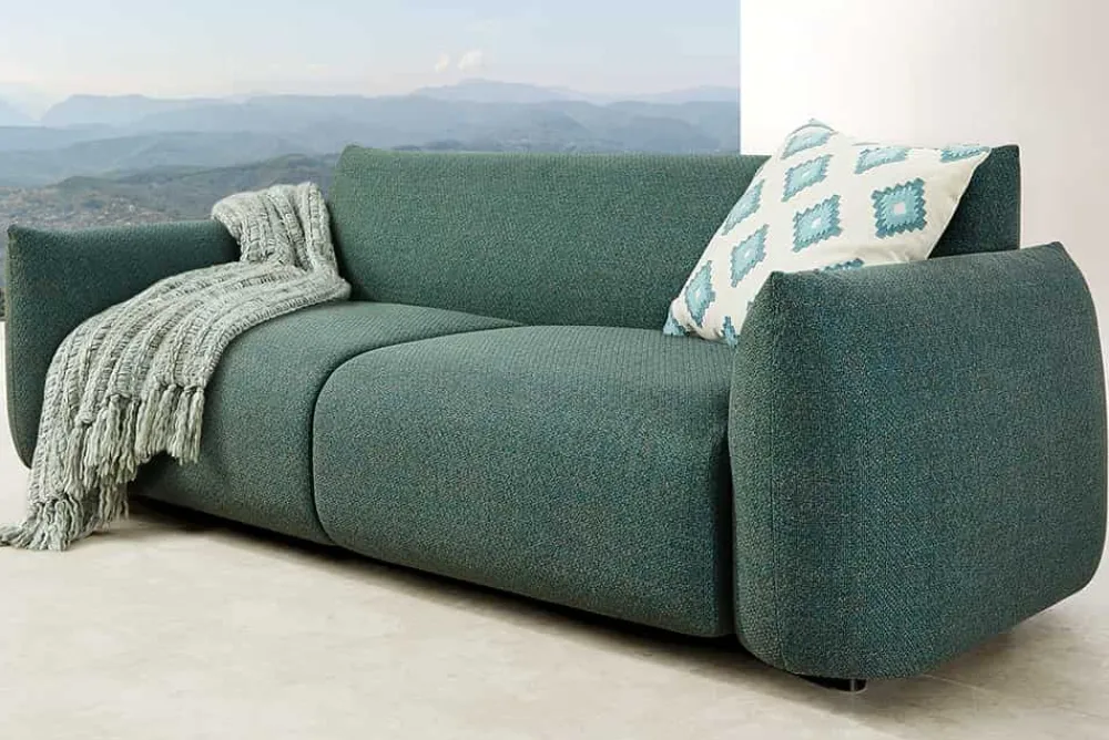 Riess-Ambiente 2-Sitzer Sofa|Sitzgruppen > In- und Outdoor Sofa SEAHAWK 205cm türkis Aluminium Olefin wetterfest 2-Sitzer Couch