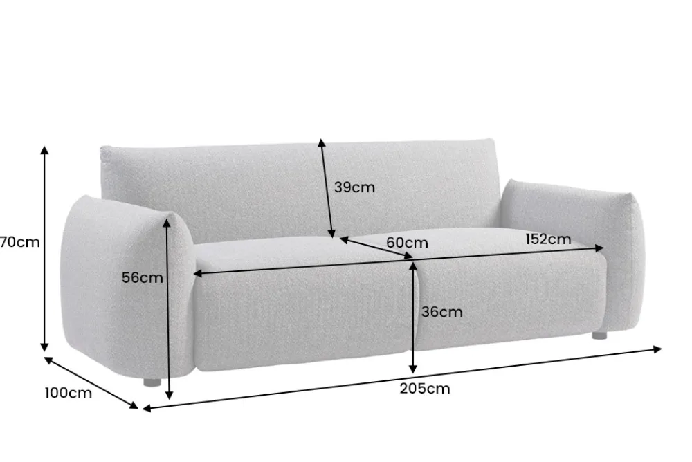 Riess-Ambiente 2-Sitzer Sofa|Sitzgruppen > In- und Outdoor Sofa SEAHAWK 205cm anthrazit Aluminium Olefin wetterfest 2-Sitzer Couch