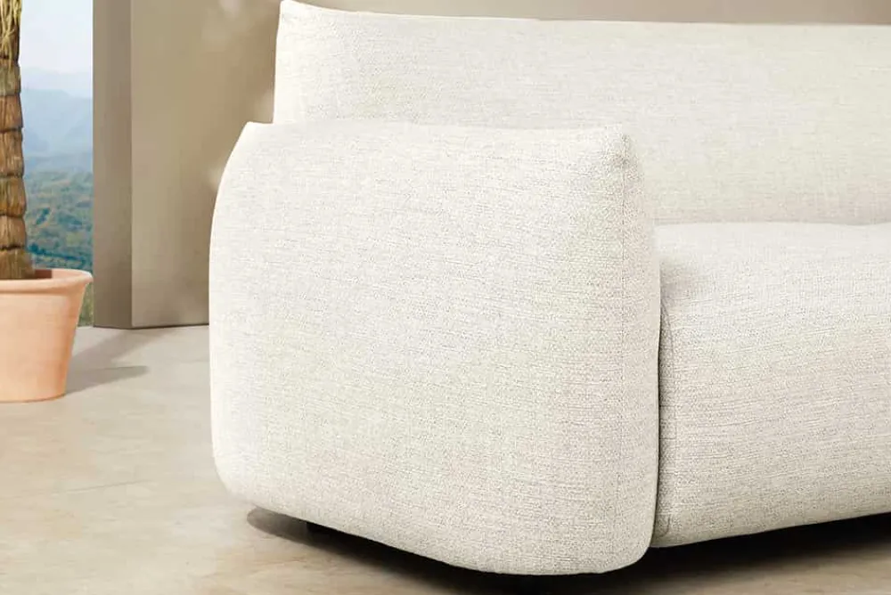 Riess-Ambiente 2-Sitzer Sofa|Sitzgruppen > In- und Outdoor Sofa SEAHAWK 205cm creme Aluminium Olefin wetterfest 2-Sitzer Couch