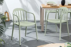 Riess-Ambiente Haus & Garten|Gartenstühle > In- und Outdoor Stuhl STUDIO ITALIA salbei stapelbar Kunststoff Gartenstuhl