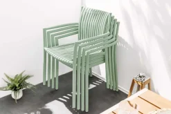 Riess-Ambiente Haus & Garten|Gartenstühle > In- und Outdoor Stuhl STUDIO ITALIA salbei stapelbar wetterfest Gartenstuhl