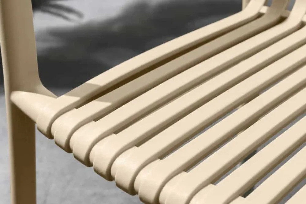 Riess-Ambiente Haus & Garten|Gartenstühle > In- und Outdoor Stuhl STUDIO ITALIA greige stapelbar wetterfest Gartenstuhl