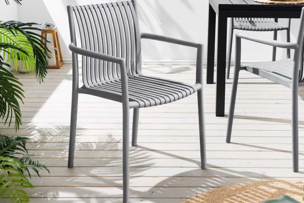 Riess-Ambiente Haus & Garten|Gartenstühle > In- und Outdoor Stuhl STUDIO ITALIA anthrazit stapelbar wetterfest Gartenstuhl