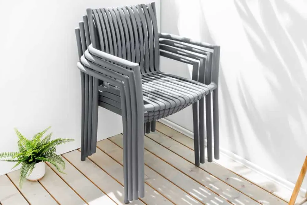 Riess-Ambiente Haus & Garten|Gartenstühle > In- und Outdoor Stuhl STUDIO ITALIA anthrazit stapelbar wetterfest Gartenstuhl