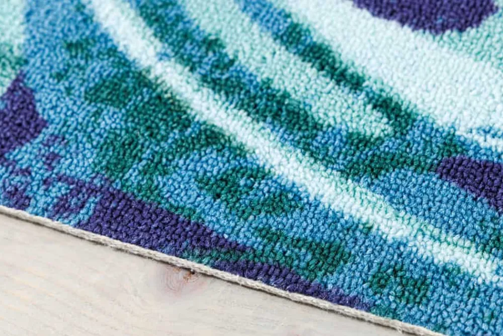 Riess-Ambiente Outdoor Teppiche|Teppiche > In- und Outdoor Teppich LEAF 240x160cm blau grün Blatt-Design wetterfest
