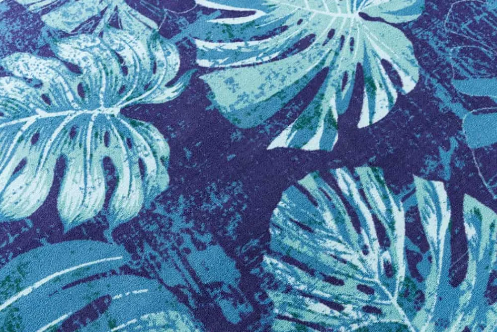 Riess-Ambiente Outdoor Teppiche|Teppiche > In- und Outdoor Teppich LEAF 180x120cm blau grün Blatt-Design Läufer wetterfest