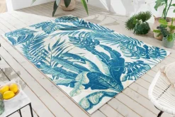 Riess-Ambiente Outdoor Teppiche|Teppiche > In- und Outdoor Teppich LEAF 240x160cm grün beige Blatt-Design wetterfest