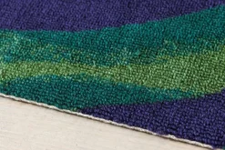 Riess-Ambiente Outdoor Teppiche|Teppiche > In- und Outdoor Teppich LEAF 240x160cm grün blau Blatt-Design wetterfest