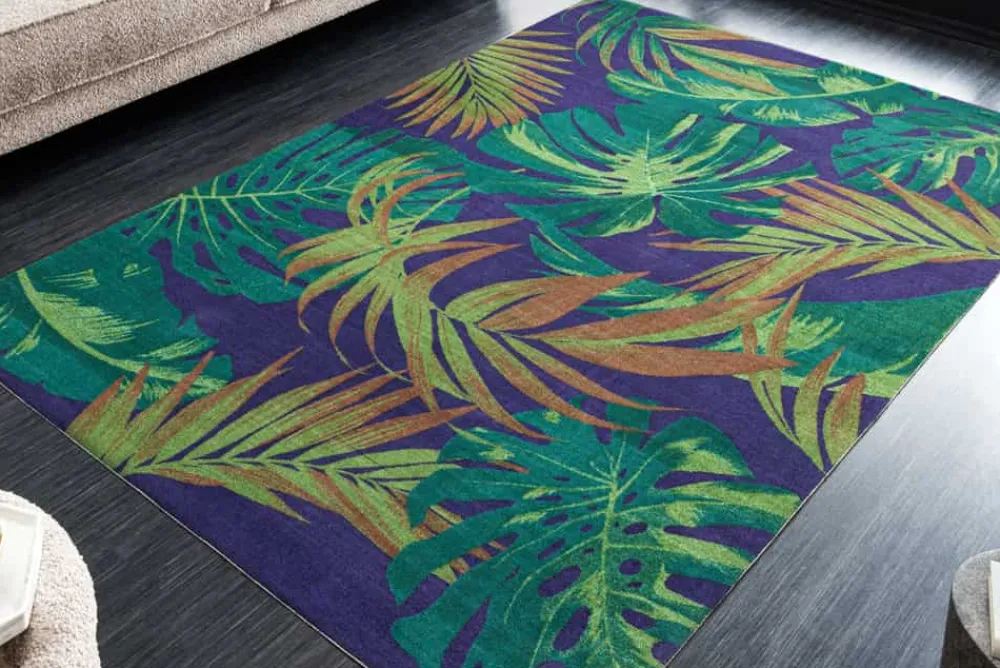 Riess-Ambiente Outdoor Teppiche|Teppiche > In- und Outdoor Teppich LEAF 240x160cm grün blau Blatt-Design wetterfest
