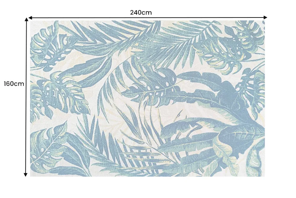 Riess-Ambiente Outdoor Teppiche|Teppiche > In- und Outdoor Teppich TROPICAL 240x160cm grün pink Blatt florales Design wetterfest