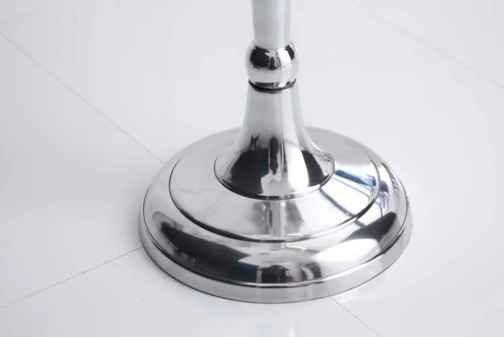 Riess-Ambiente Kerzenständer > Kerzenständer MODERN BAROCK 120cm silber 5-armig Lüster Aluminium poliert Kerzenhalter