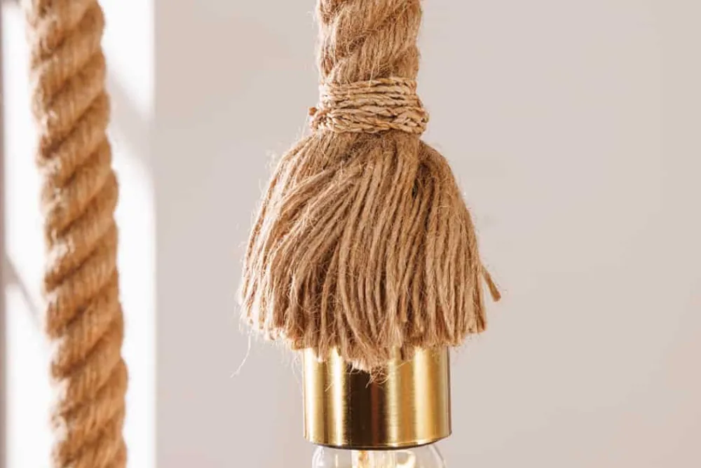 Riess-Ambiente Hängelampen|Mehr... > Maritime Hängeleuchte SEVEN SEAS 110cm Massivholz Seil Deckenlampe 5 Leuchten