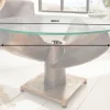 Riess-Ambiente Couchtische & Truhen > Maritimer Couchtisch OCEAN M 60cm kupfer geflammt rund Schiffsschraube Glasplatte