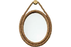 Riess-Ambiente Spiegel > Maritimer Wandspiegel SEVEN SEAS 60cm natur oval Rahmen Tau gold Aufhängung