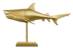 Riess-Ambiente Dekoration > Maritime Skulptur HAI 68cm gold handmade Metall Design Haifisch