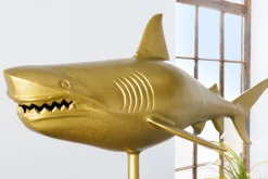 Riess-Ambiente Dekoration > Maritime Skulptur HAI 103cm gold handmade Metall Design Haifisch
