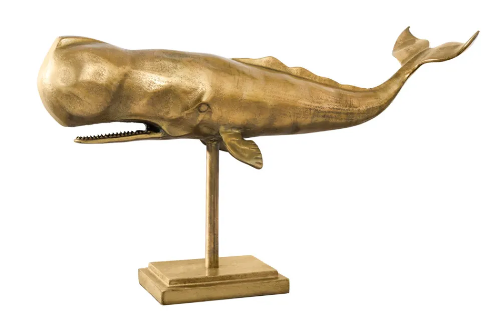 Riess-Ambiente Dekoration > Maritime Skulptur WAL 70cm messing handmade Metall Design Dekoration