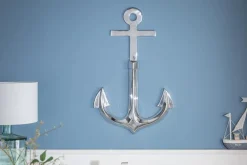 Riess-Ambiente Wanddekoration > Maritime Wanddekoration SEVEN SEAS 70cm silber 3D Anker