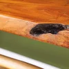 Riess-Ambiente Sitzbänke|Mehr... > Massive Bank ROOT 100cm braun natur Teakholz Baumstamm Holzstrebe
