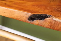 Riess-Ambiente Sitzbänke|Mehr... > Massive Bank ROOT 100cm braun natur Teakholz Baumstamm Holzstrebe
