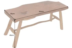 Riess-Ambiente Sitzbänke|Mehr... > Massive Bank ROOT 100cm braun natur Teakholz Baumstamm Holzstrebe
