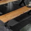 Riess-Ambiente Mehr...|Industrial Loft > Massive Baumstamm Bank MAMMUT NATURE 200cm Akazie Massivholz 3,5cm dicke Platte