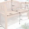 Riess-Ambiente Mehr...|Massivholz Gartenmöbel > Massive Gartenbank EMPIRE TEAK 130cm natur Teakholz Outdoor-Sitzbank mit Lehne