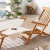 Riess-Ambiente Gartenstühle > Massive Gartenliege EMPIRE TEAK 175cm natur Teakholz Deckchair verstellbar