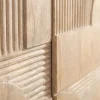 Riess-Ambiente Mehr...|Massivholzschränke > Massiver Barschrank ART DECO 140cm weiß gekälkt Mangoholz 3D-Front Highboard