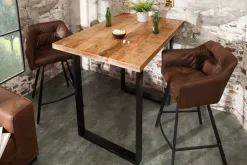 Riess-Ambiente Mehr...|Mehr... > Massiver Bartisch IRON CRAFT 120cm natur Mangoholz Stehtisch Industrial Design