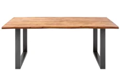 Riess-Ambiente Esstische|Mehr... > Massiver Baumstamm Esstisch GENESIS 200cm Akazie Baumkante Kufengestell Industrial Finish