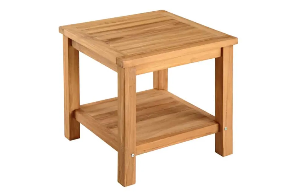 Riess-Ambiente Mehr...|Massivholz Gartenmöbel > Massiver Beistelltisch EMPIRE TEAK 50cm natur Teakholz