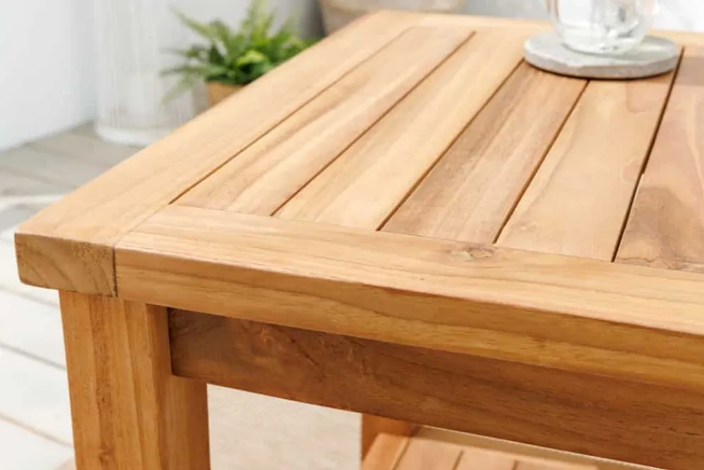 Riess-Ambiente Mehr...|Massivholz Gartenmöbel > Massiver Beistelltisch EMPIRE TEAK 50cm natur Teakholz