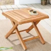 Riess-Ambiente Mehr...|Massivholz Gartenmöbel > Massiver Beistelltisch EMPIRE TEAK 45cm natur Teakholz wetterfest