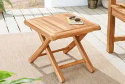 Riess-Ambiente Mehr...|Massivholz Gartenmöbel > Massiver Beistelltisch EMPIRE TEAK 45cm natur Teakholz wetterfest
